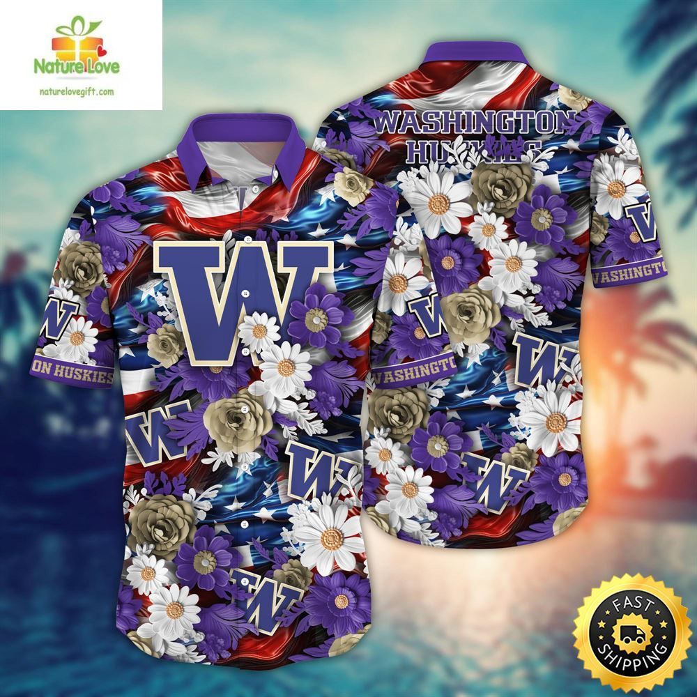 Washington Huskies Ncaa Hawaii Shirt Independence Day