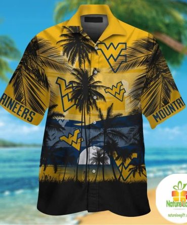 West Virginia Mountaineers Hawaiian Shirt Short Sleeve Aloha Button Up