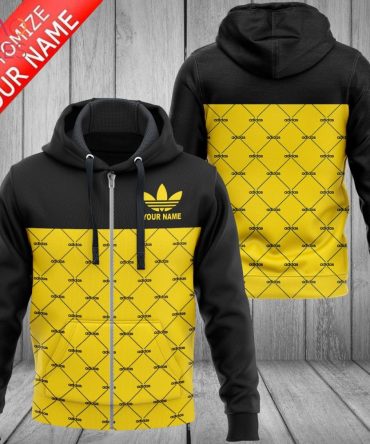 Adidas Black Mix Gold Luxury Hoodie Limited Edition