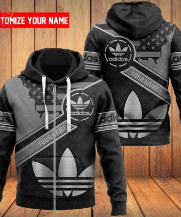 Adidas Grey Mix Black Luxury Hoodie Limited Edition