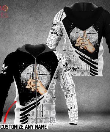 Adidas White And Black Luxury Hoodie Pod Design