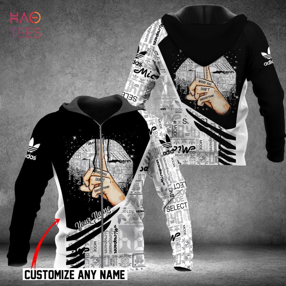 Adidas White And Black Luxury Hoodie Pod Design