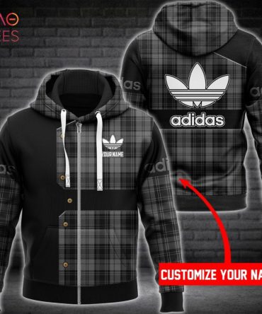 Adidas Dark Grey Mix Black Luxury Hoodie Limited Edition
