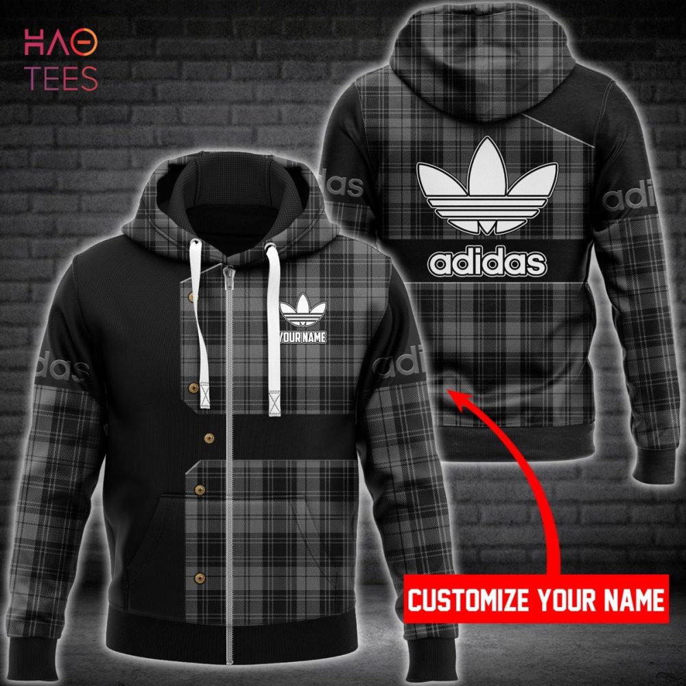 Adidas Dark Grey Mix Black Luxury Hoodie Limited Edition