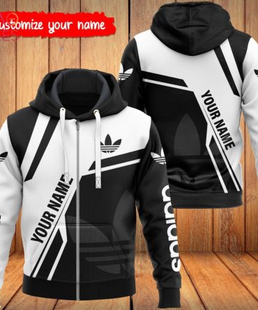 Adidas Black Mix White Luxury Hoodie Limited Edition