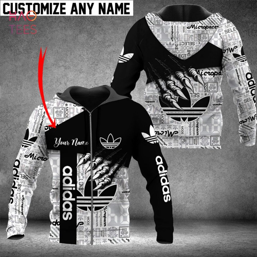 Adidas Full Printing Dark Color Luxury 3D Hoodie Limited Edition