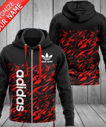 Adidas Red Mix Black Luxury Hoodie Limited Edition