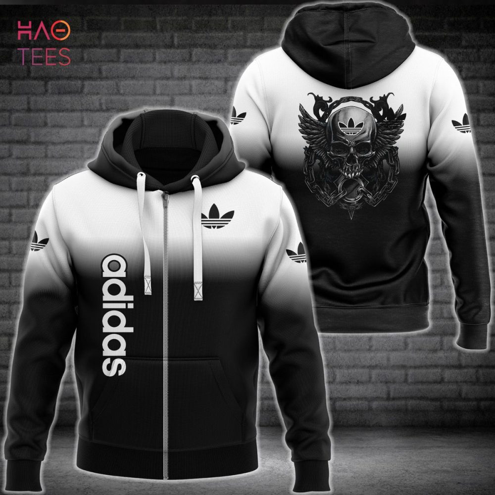 Adidas Ombre Black White Luxury Hoodie Limited Edition