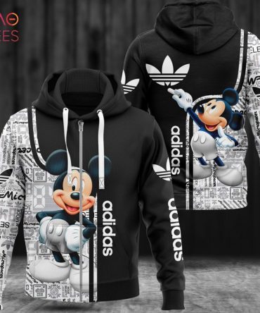 Adidas Luxury Brand Cartoon Mickey 3D Hoodie Limited Edition