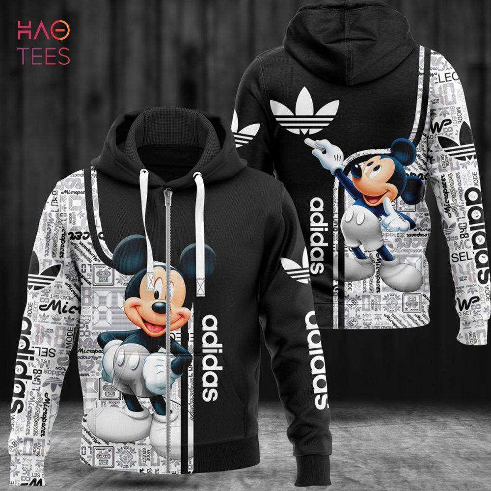 Adidas Luxury Brand Cartoon Mickey 3D Hoodie Limited Edition