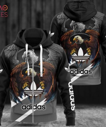 Eagle Pattern Adidas Luxury Brand 3D Hoodie Pod Design