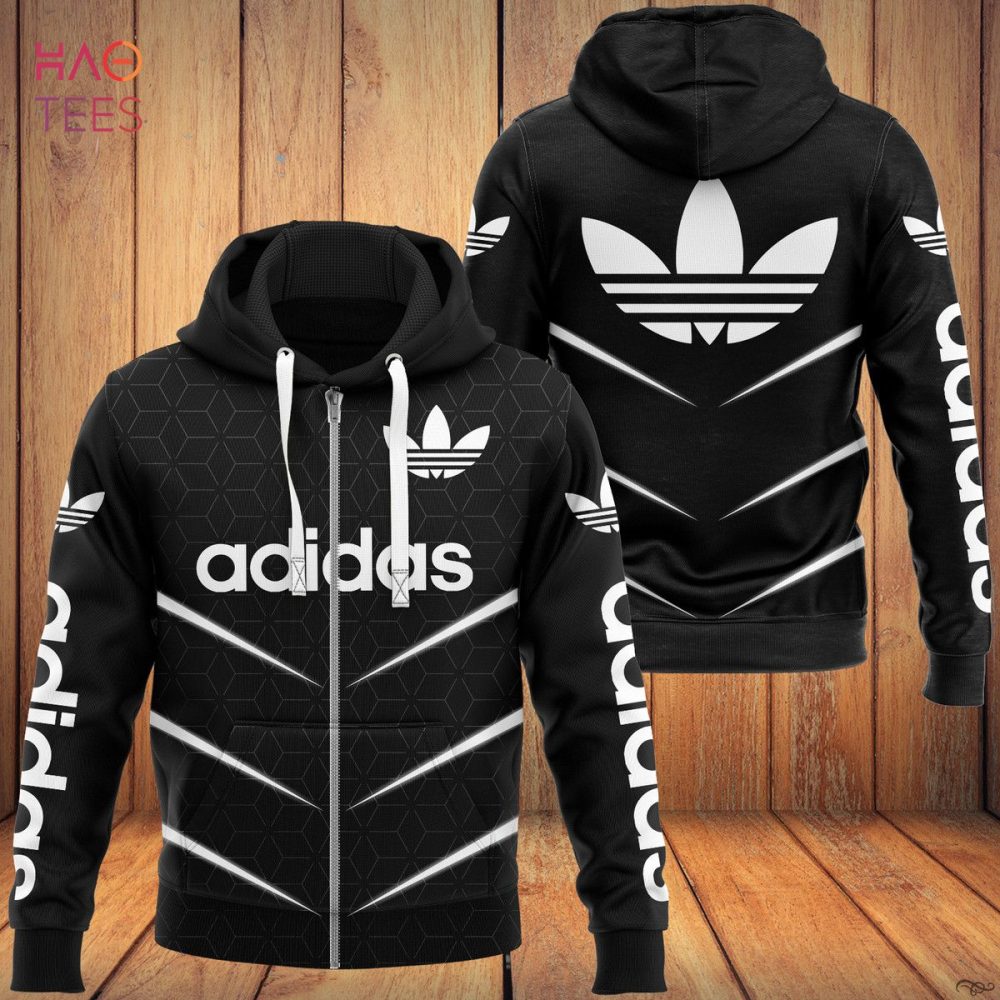 Adidas Luxury Brand Full Pattern 3D Hoodie Limited Edition
