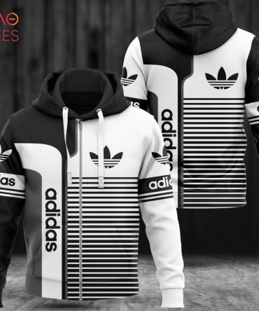 Adidas Stripe Pattern Luxury Hoodie Limited Edition