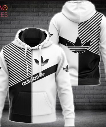 Adidas Strope Black White Luxury Brand Hoodie Limited Edition