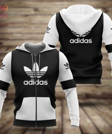 Adidas Luxury Hoodie Black Mix White Limited Edition