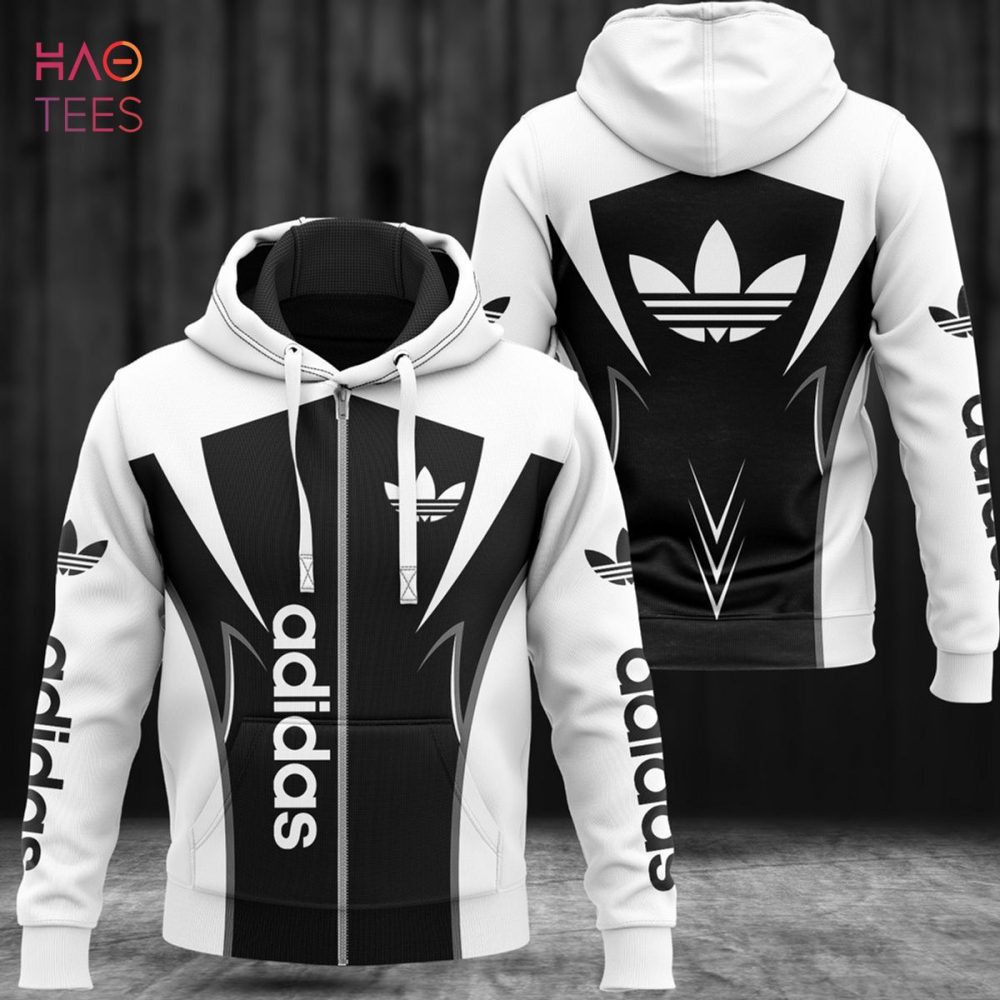 Adidas Luxury Hoodie Black And White Limited Edition