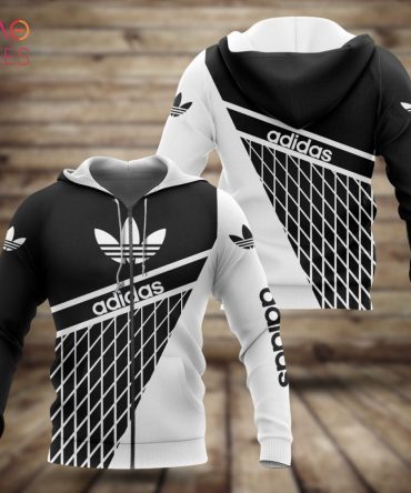 Adidas White Stripe Luxury Hoodie Limited Edition