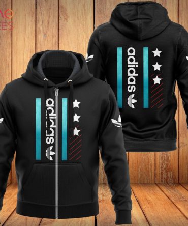 Adidas Luxury Black Background Hoodie Limited Edition