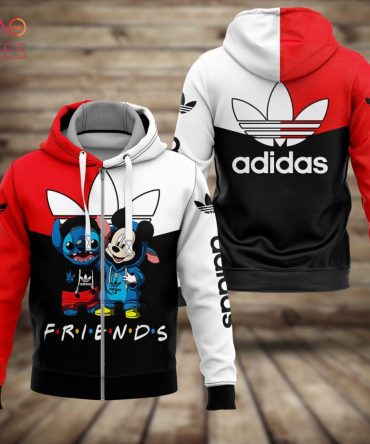 Adidas Stitch And Mickey Luxury 3D Hoodie Limited Edition