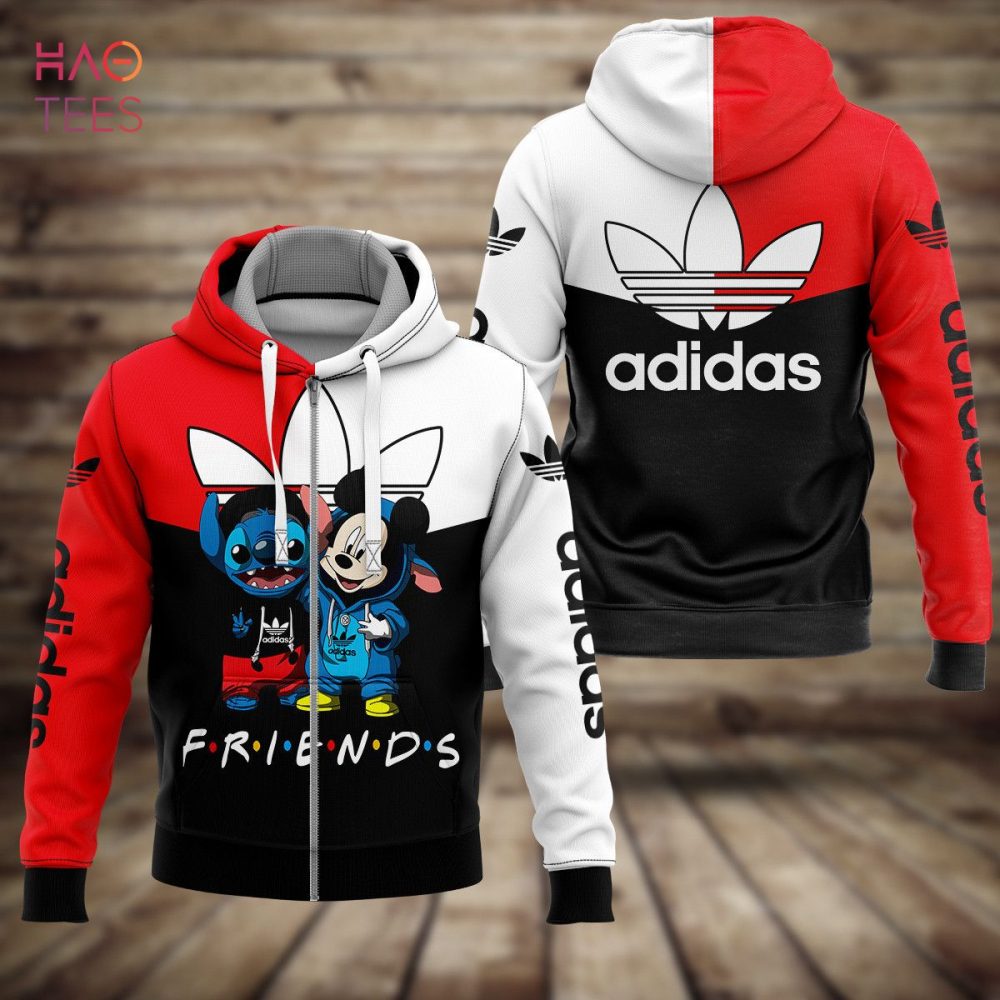 Adidas Stitch And Mickey Luxury 3D Hoodie Limited Edition