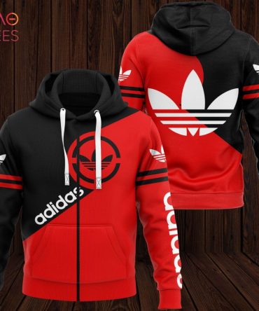Adidas Red Mix Black Luxury Hoodie Limited Edition