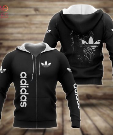 Adidas Dark Black Luxury 3D Hoodie Limited Edition