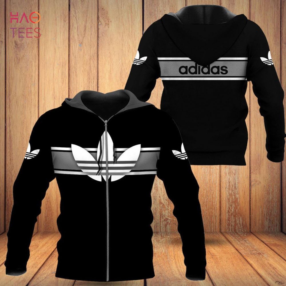 Adidas Black Luxury Color Hoodie Limited Edition