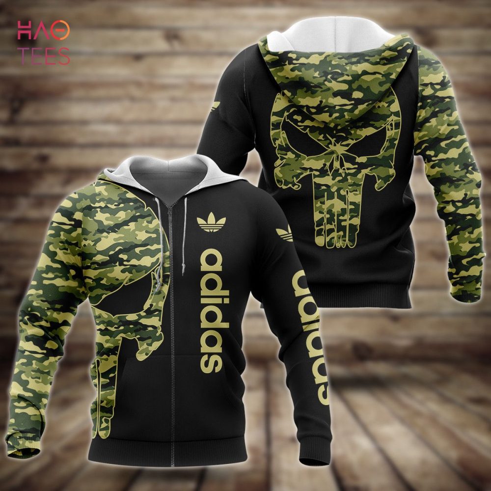 Adidas Army Camouflage Green Luxury Hoodie Limited Edition
