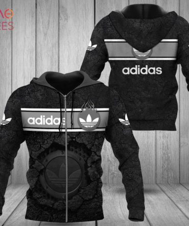 Adidas Full Black 3D Hoodie Pod Design