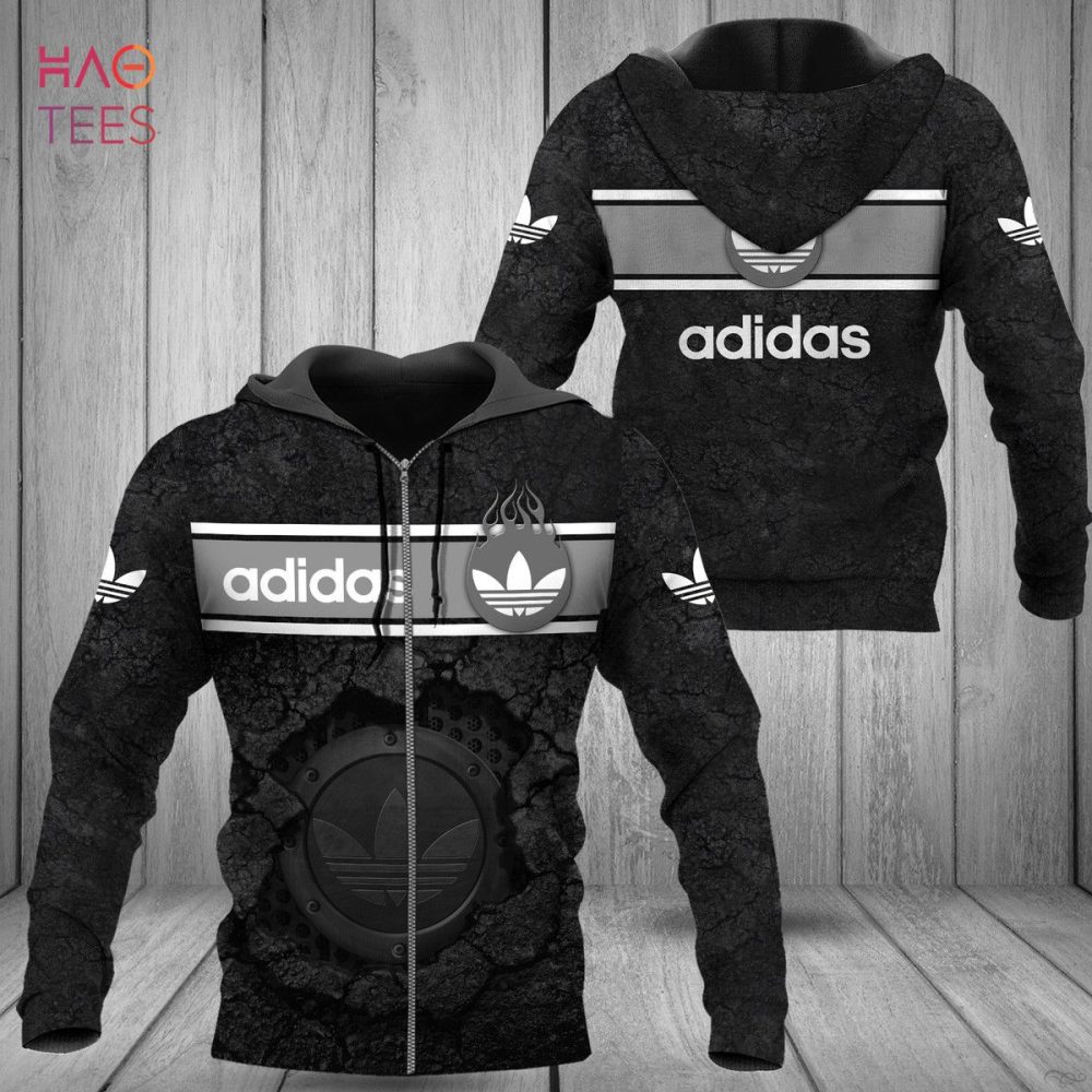 Adidas Full Black 3D Hoodie Pod Design