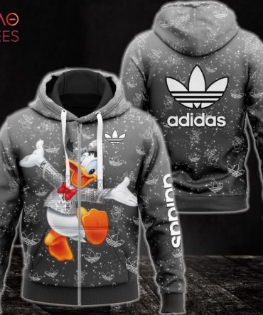 Adidas Disney Donal Duck Mix Grey Luxury 3D Hoodie Limited Edition