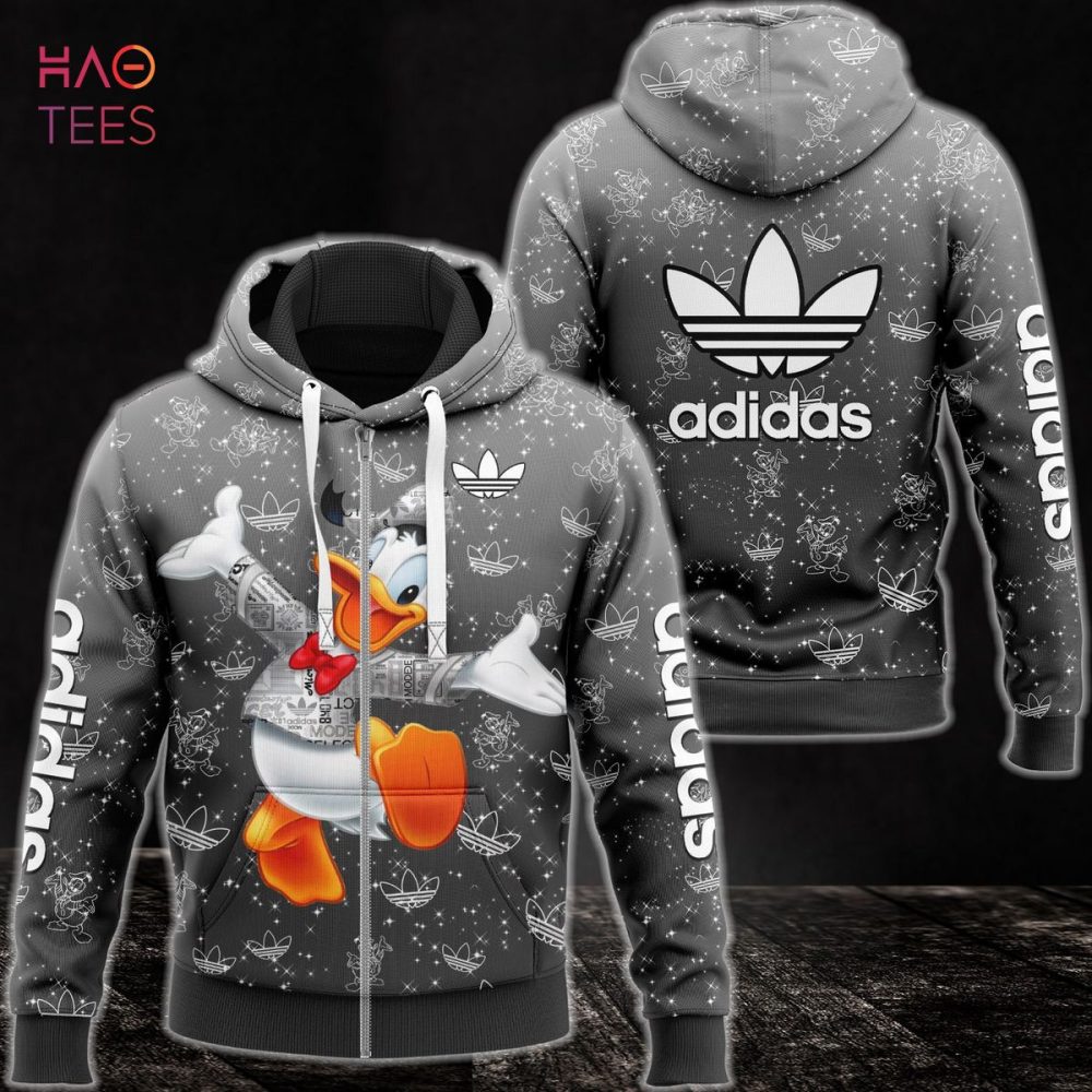 Adidas Disney Donal Duck Mix Grey Luxury 3D Hoodie Limited Edition