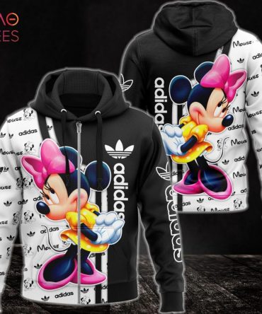 Adidas Pink Mickey Luxury 3D Hoodie Limited Edition