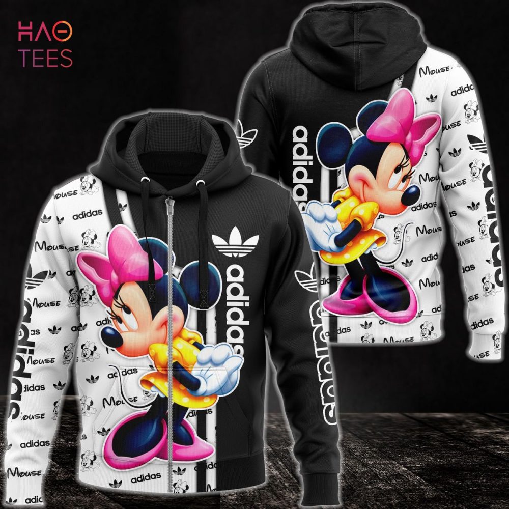 Adidas Pink Mickey Luxury 3D Hoodie Limited Edition