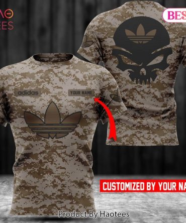 Adidas Brand Camouflage Style 3D T-Shirt