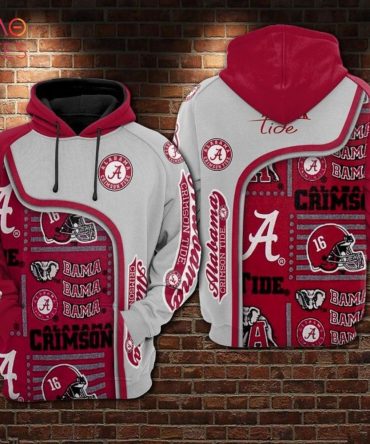 Alabama Crimson Tide 3D Hoodie Pod Deisign