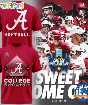 Alabama Crimson Tide Softball 2026 Women'S College World Series Red T Shirt