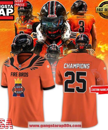 Albany Firebirds 2025 Arena Crown Champions Custom Football Jersey