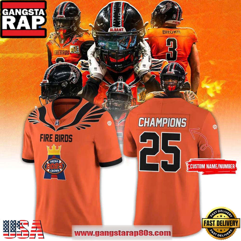 Albany Firebirds Arena Crown Champions Limited Edition Custom Football Jersey 2025