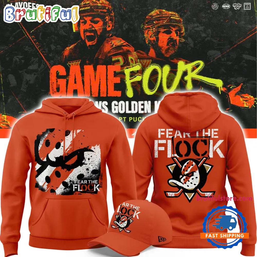 Anaheim Ducks 2026 Fear The Flock Playoff Game 4 Hoodie