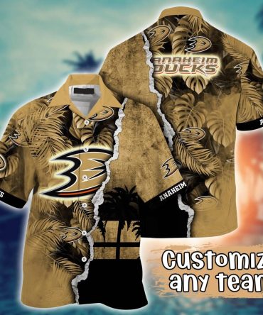 Anaheim Ducks Nhl Hawaiian Shirt Custom Straw Hats Aloha Shirt