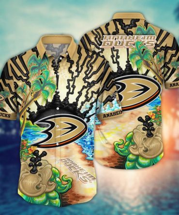 Anaheim Ducks Nhl Hawaiian Shirt Vacation Timetime Aloha Shirt