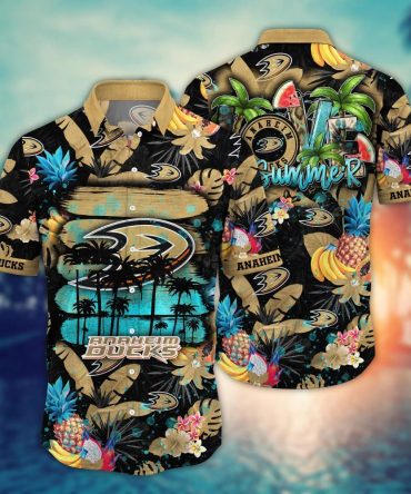 Anaheim Ducks Nhl Hawaiian Shirt Warm Nightstime Aloha Shirt