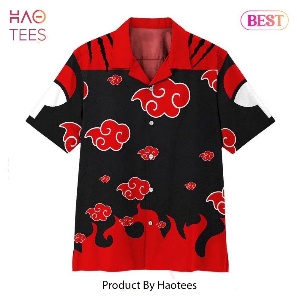 Anime Naruto Shippuden Modern Akatsuki Custom Hawaii Shirt Anime Shirt For Men Women