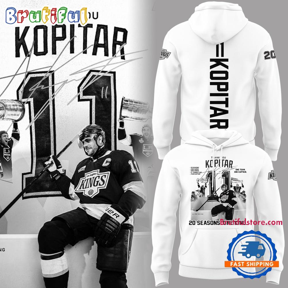 Anze Kopitar Los Angeles Kings 20 Seasons One King New Design Hoodie