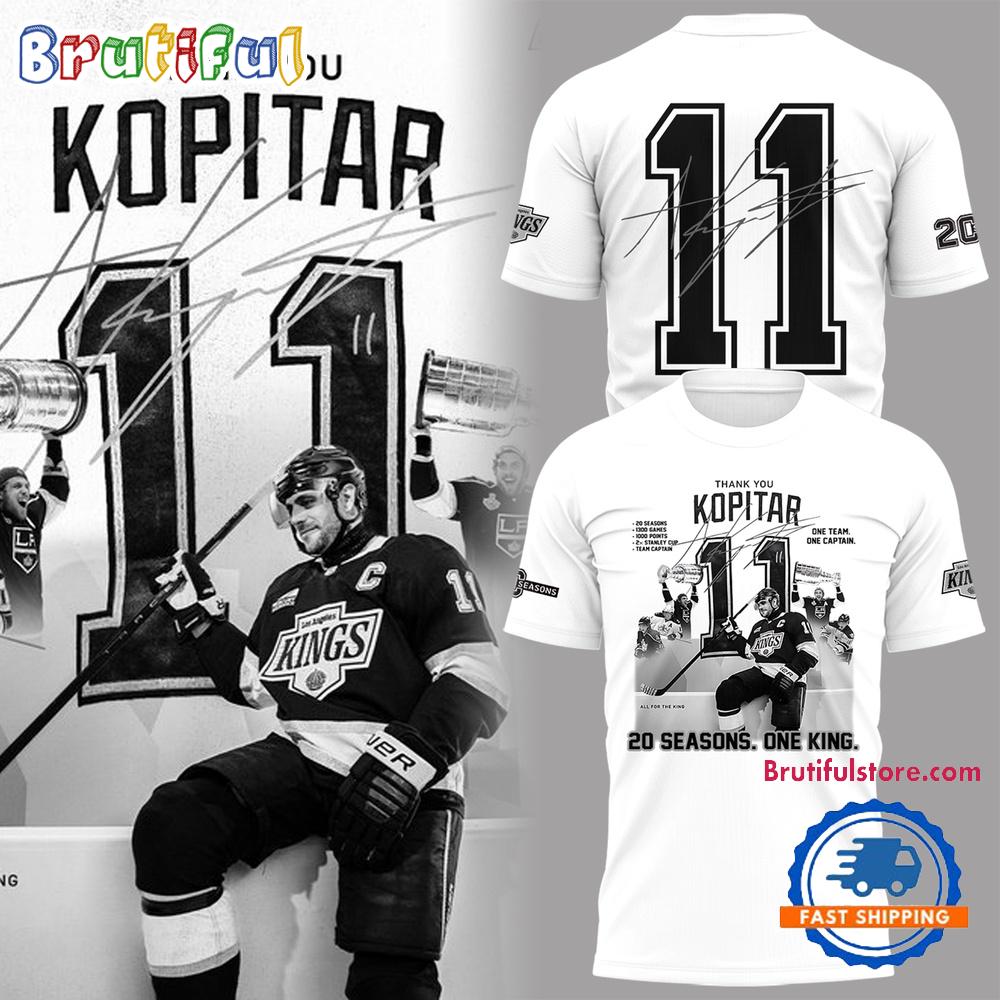 Anze Kopitar Los Angeles Kings 20 Seasons One King T Shirt