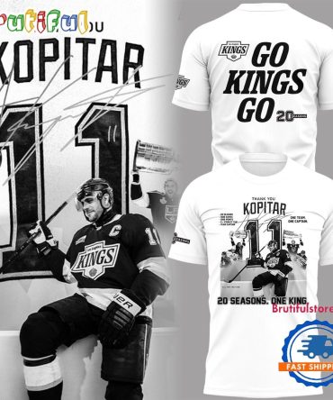 Anze Kopitar Los Angeles Kings Go Kings Go 20 Seasons T Shirt