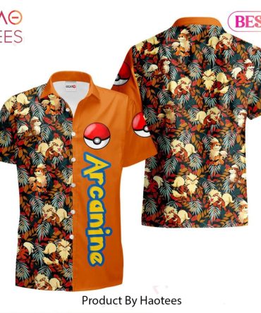Arcanine Hawaiian Shirts Custom Anime Merch Clothes For Men Women