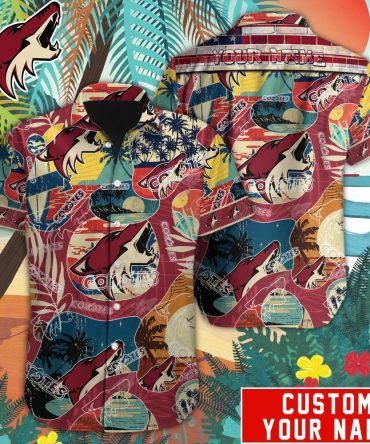 Arizona Coyotes Custom Name Hawaiian Shirt