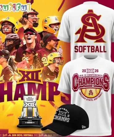 Arizona State Sun Devils 2026 Big 12 Softball Tournament Champions Limited Edition 3D Shirt